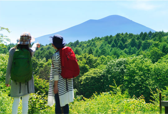 プレジデントガーデンより浅間山を望む