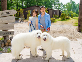 愛犬と過ごす
