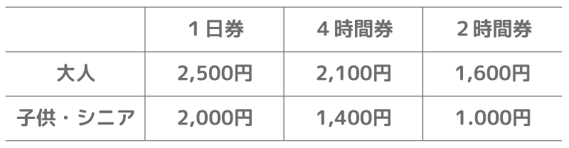 雪遊びチケット